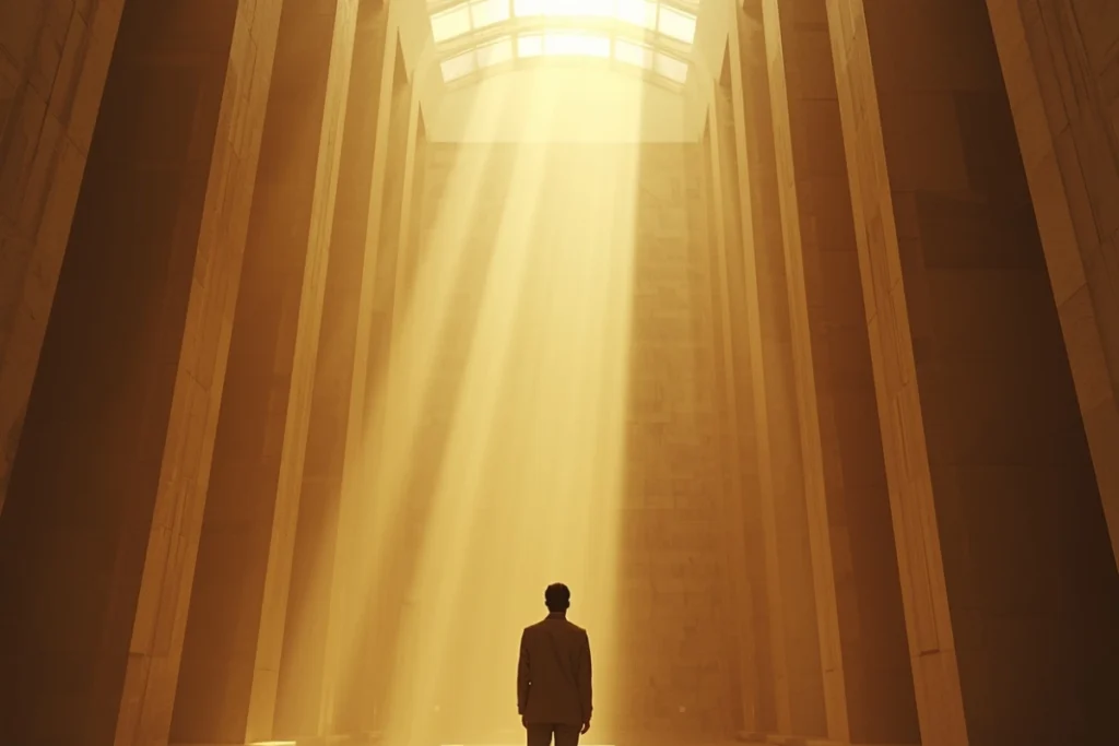 Metaphorical representation of sustained psychological domination — invisible architecture of control.